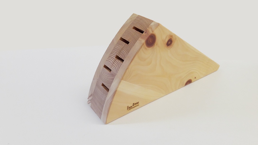 © www.biozirbe.at, Tischlerei Tockner, Messerblock aus Zirbenholz